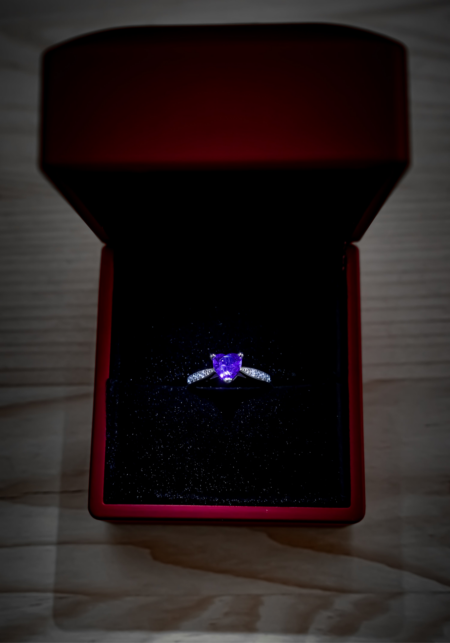 Herz Ring Violett