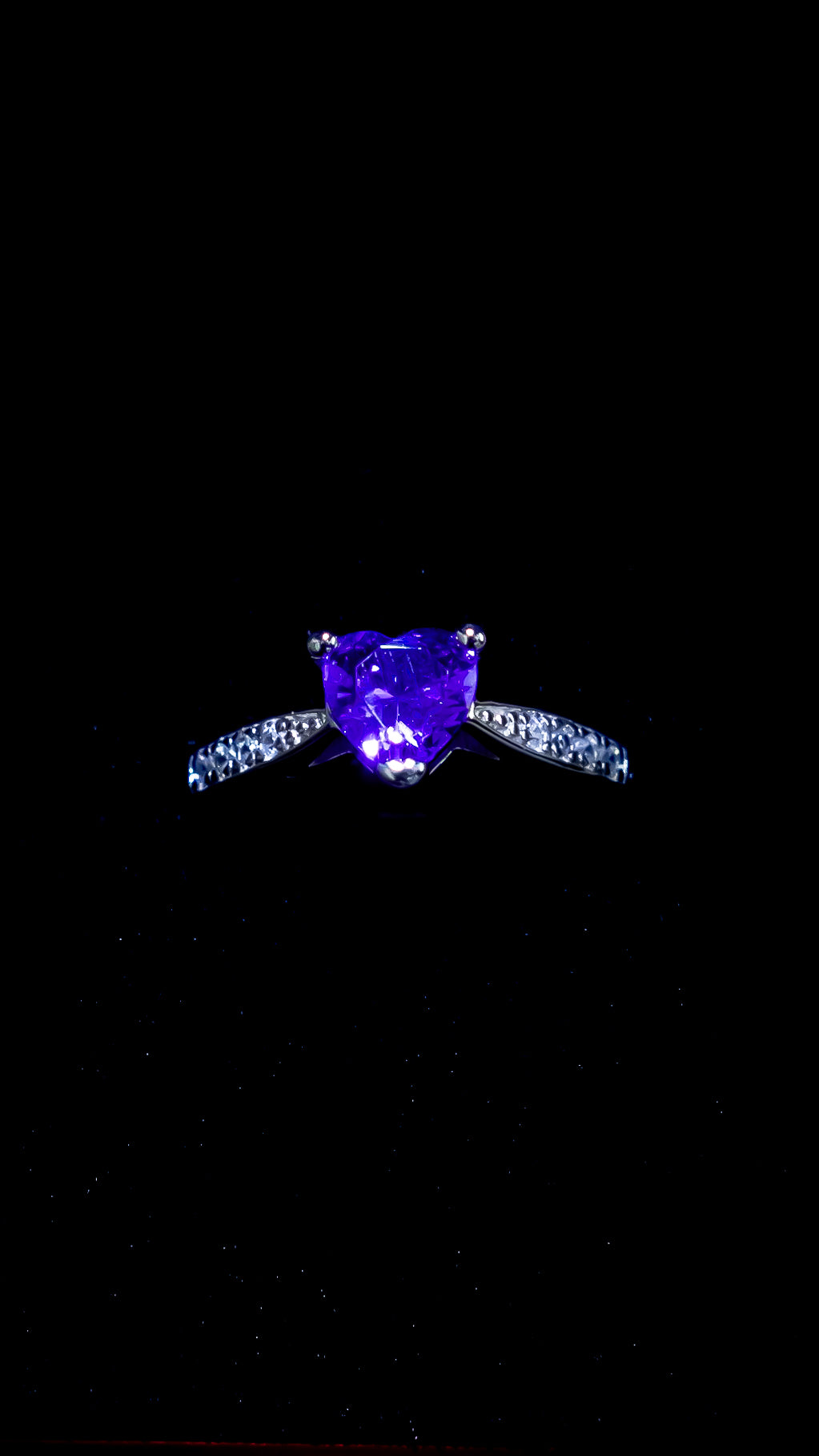 Herz Ring Violett