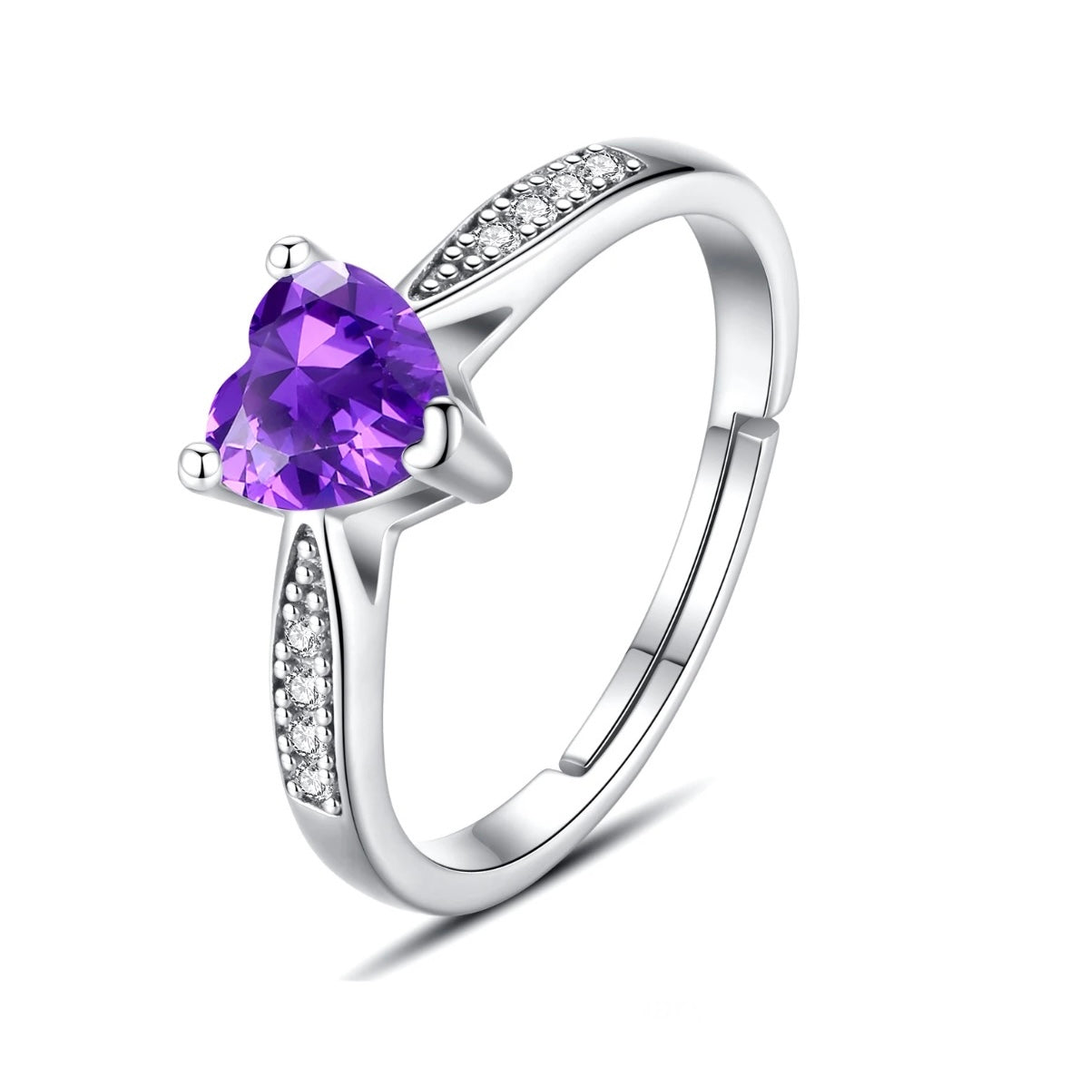 Herz Ring Violett