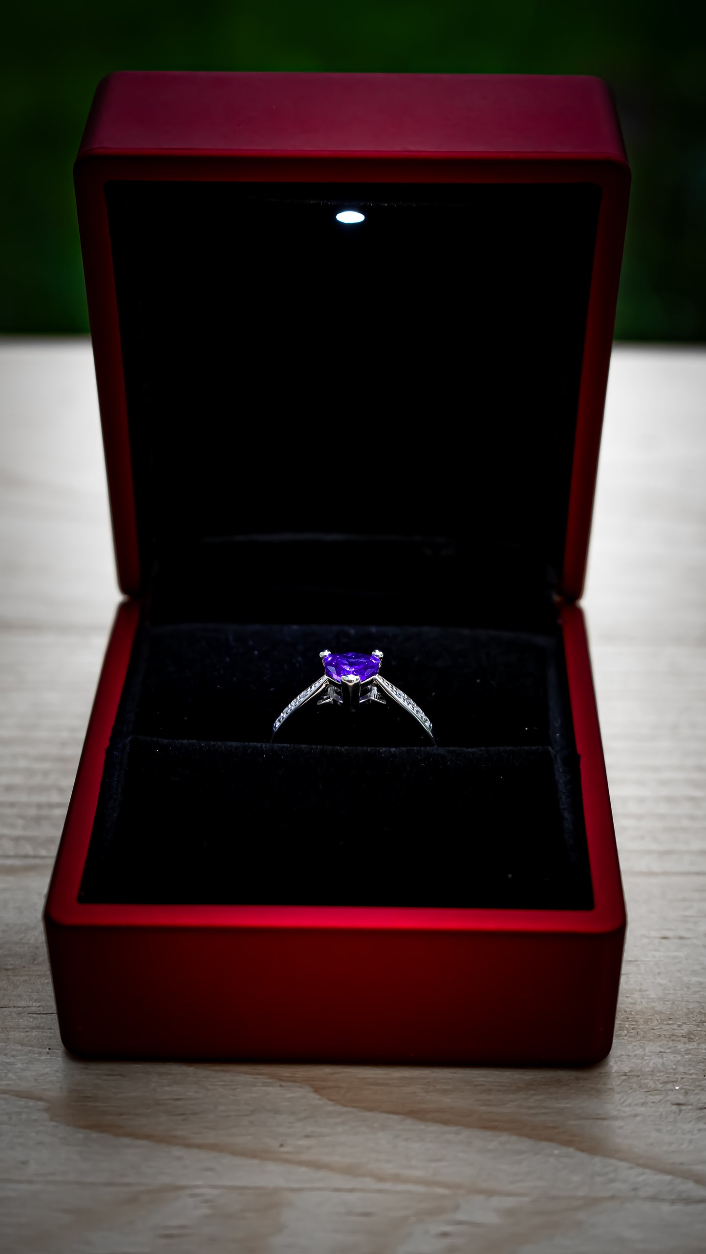 Herz Ring Violett