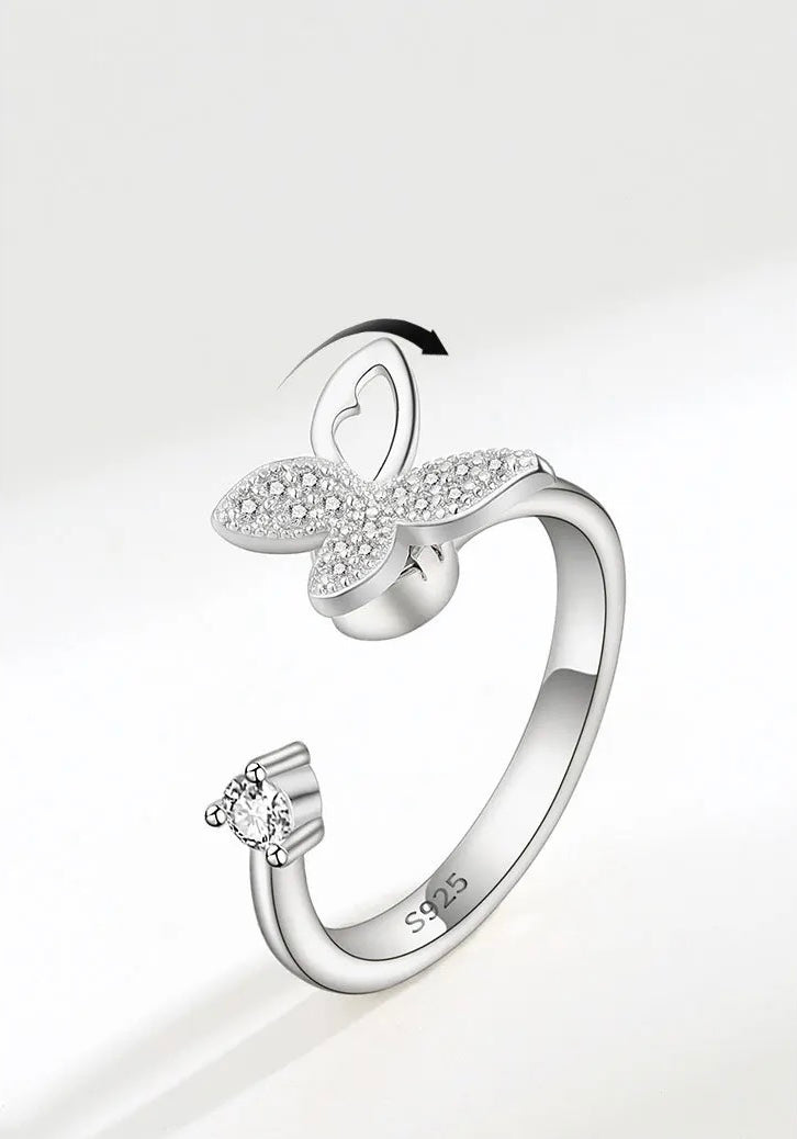 Butterfly Ring Silber